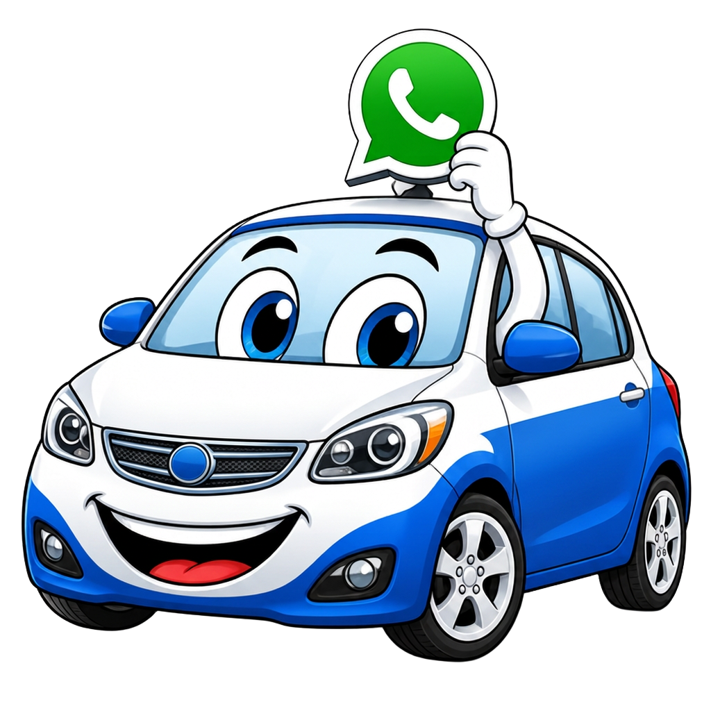 Carrinho animado do WhatsApp